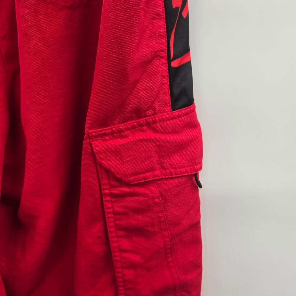 Vintage Fox Racing Red Sports Pants Size 34 Cargo Pockets - Picture 11 of 16